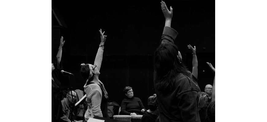 affiche spectacle Unis-Sons, crédit photos Rocher de Palmer